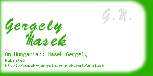 gergely masek business card